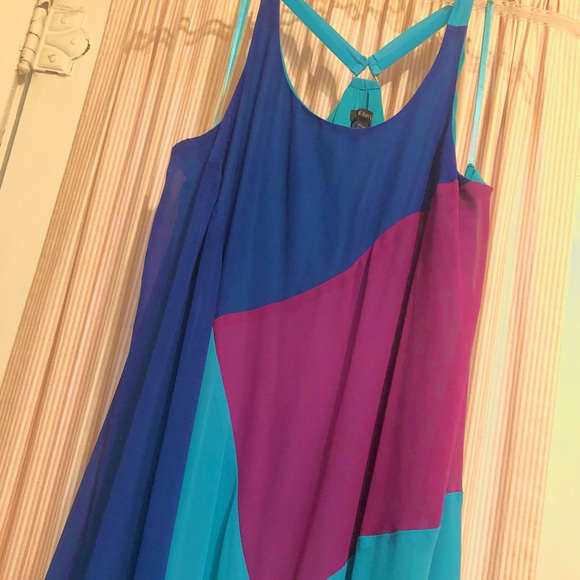 Lane Bryant 22 color block maxi-dress. - Picture 2 of 7